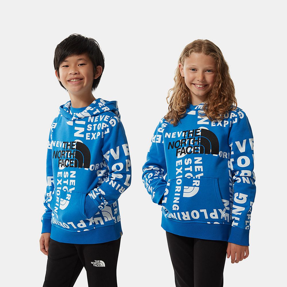 The North Face Hoodie Youth Australia - The North Face Drew Peak Blue (LUM-436807)